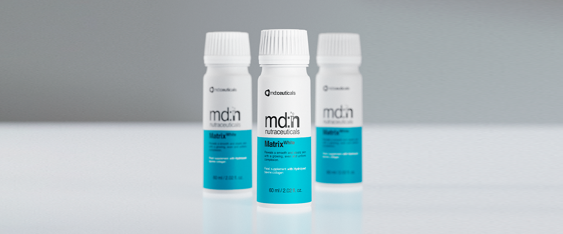 Boost collagen and restore youthful skin with md:nutraceuticals MatrixWhite. This supplement enhances hydration, firmness, and radiance while providing antioxidant protection