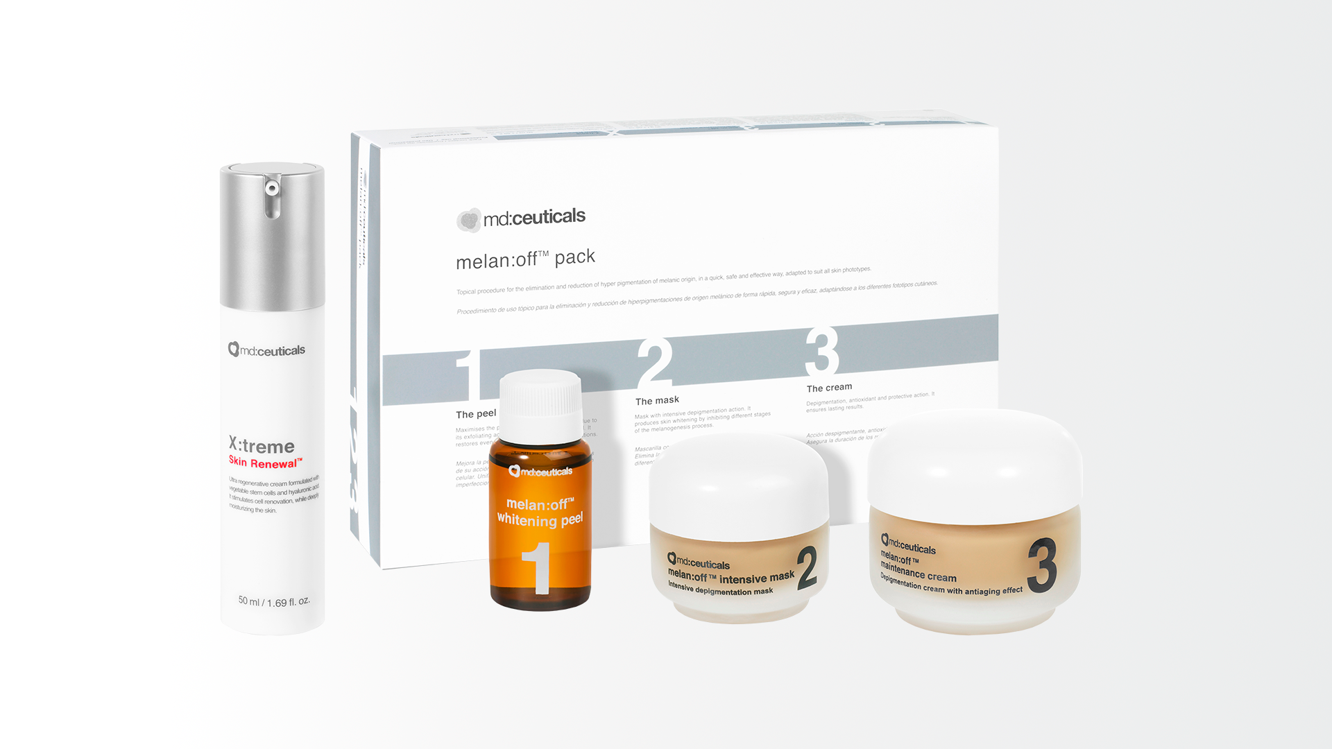 melan:off by md:ceuticals – professional depigmentation treatment for dark spots and melasma.